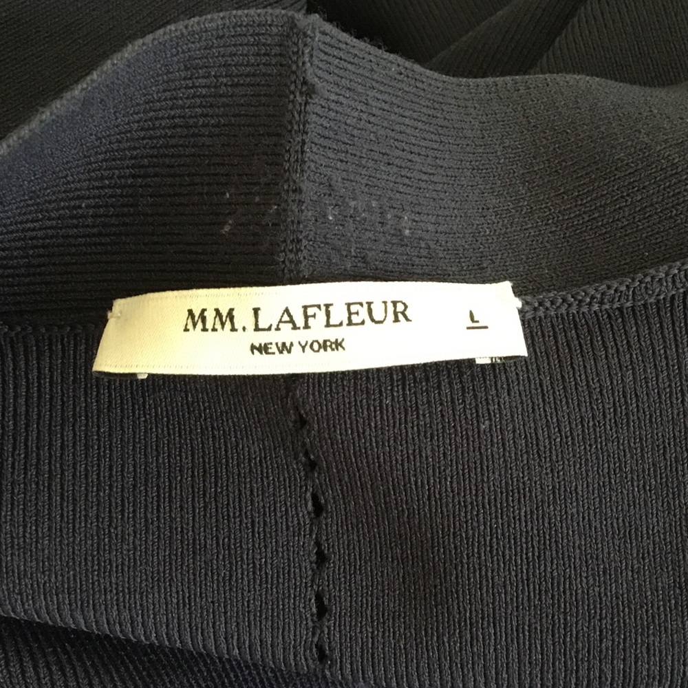 MM LaFleur The Woolf Navy Open-Front Knit Blazer Jardigan Large - Picture 9 of 10